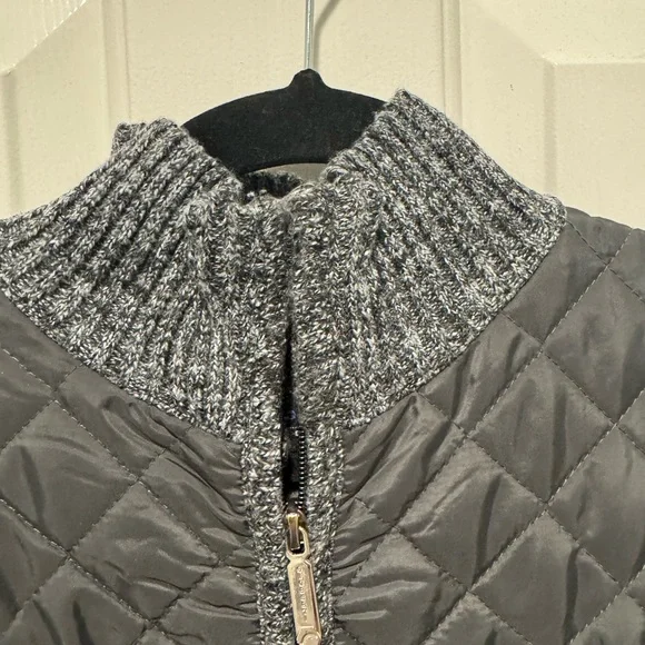 Mens Gioberti Gray Full Zip Quilted Sweater Jacket Size L - Picture 5 of 14